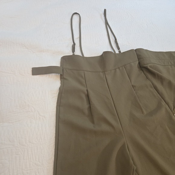 Trouser Victorian Style Apron Front Pleated Olive Green Ultra High Waist Large - Picture 8 of 13